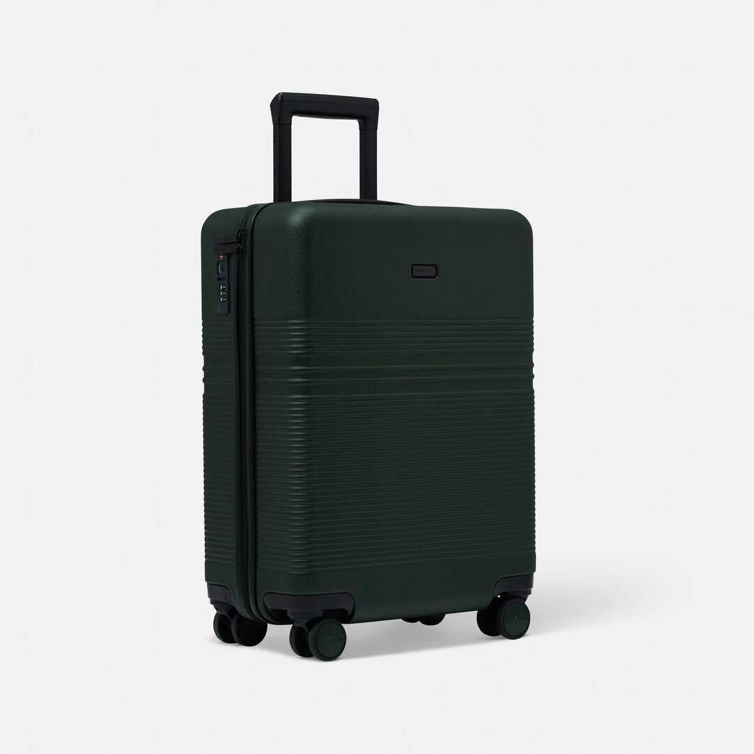Essential Cabin Suitcase | Dark Green | Sustainable & Unique